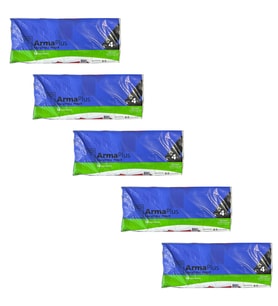 ArmaPlus Takviyeli Kalın Baskılı Beyaz Çanta Poşet Torba - 40x50 Cm. - 50 Adetlik 5 Paket (Siyah)