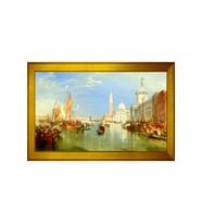 Manzara Temalı Kanvas Tablo 50 x 70 cm Gold Çerçeve