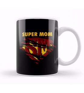 Mother Best Mom Super Hero Süperanne Kupa Bardak Porselen