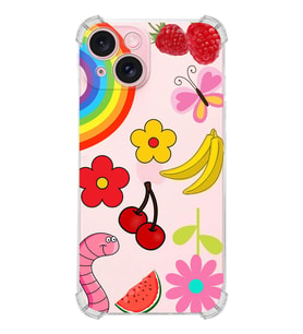 PrintiFy iPhone 15 Plus Water Color 5 Şeffaf Köşe ve Kamera Korumalı Korumalı Antişok Kılıf