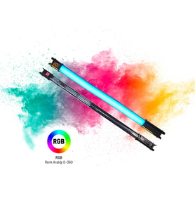 Gdx TB-60 RGB 30W Youtube Canlı Yayın Arka Plan Renkli Dolgu Işığı Led Tüp Işık (Uzunluk: 60 cm)