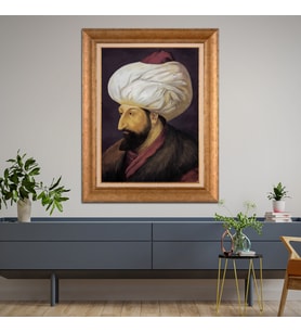 Altın Paspartulu Çerçeveli Tablo CV207 (Gold)