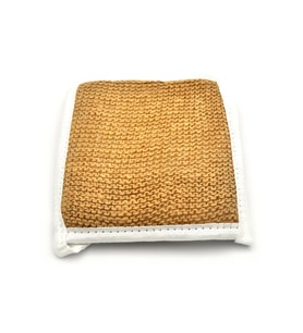 Doğal Jüt İp Eldiven Tipi Kare Banyo Lifi Hamam Vücud Kesesi 16x20 cm. (Renksiz)