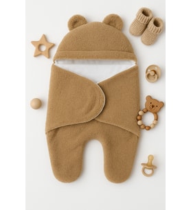 0-12 Ay Aralığı Peluş Welsoft Kumaş Kundak Bebek Battaniye