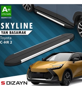 S-Dizayn Toyota C-HR 2 Skyline Aluminyum Yan Basamak 173 Cm 2023 Üzeri A+ Kalite