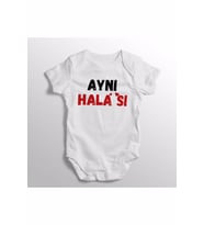 Aynı Halası Yazılı Baskılı Bebek Zıbını