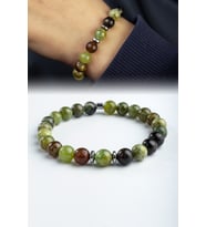 Yeşil Garnet Doğal Taş Küre Kesim 8mm Bileklik