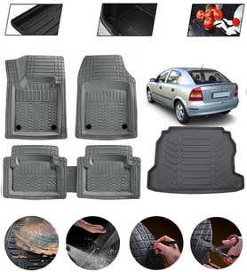 Opel Astra G 1998-2004 Sedan Uyumlu Paspas Araca Özel Bagaj Havuzu MBS Gri