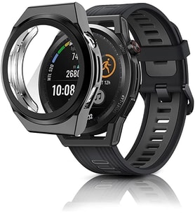 Huawei Watch GT Runner ile uyumlu Watch Gard 02 Ekran Koruyucu Siyah