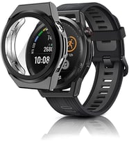 Huawei Watch GT Runner ile uyumlu Watch Gard 02 Ekran Koruyucu Siyah