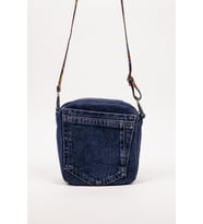 Kadın Çapraz Çanta Denim Kot Cepli Desenli Askılı Özel Seri 21x21 cm