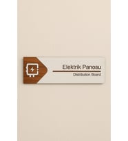 Lucena Elektrik Panosu Ofis Oda Kapı İsimliği Yönlendirme Tabelası Levhası Kişiselleştirilebilir