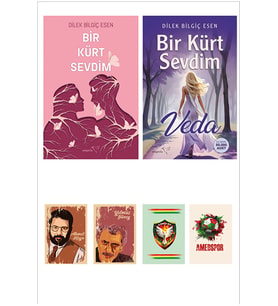 Bir Kürt Sevdim - Dilek Bilgiç Esen - TÜM SET (4 NOT DEFTERLİ) (Renksiz)