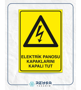 Elektrik Panosu Kapaklarını Kapalı Tut 21x28 Arkası Sticker