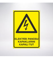 Elektrik Panosu Kapaklarını Kapalı Tut 21x28 Arkası Sticker