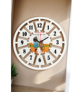 En İyi Anneye Hediye Duvar Saati 40cm (Beyaz)