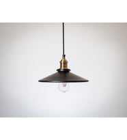 RİOLİGHT RETRO15,RUSTİK MUTFAK,ODA,KOLİDOR,CAFELER İÇİN TEKLİ E27 DUYLU METAL SARKIT AVİZE ÇAP:28CM (Siyah)