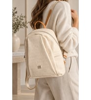 Krem 6026 Orijinal Just Polo Kadin 9 Bolmeli Orta Boy Sirt Cantasi 31x29 Cm