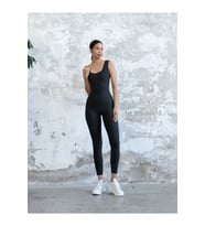 Siyah Arkası Büzgülü ( Scrunch Butt ) Spor Tayt Tulum