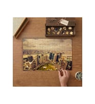 Şangay Finans Merkezi Tasarımı 240 parça Ahşap Puzzle Ahşap Kutuda MP01206