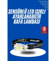 Kafa Lambası, Su Geçirmez Kafa Feneri 3 Mod Aydınlatma