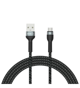 Zore Shira Serisi Micro USB Kablo 2m (Siyah)