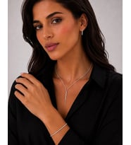 14 Ayar Beyaz Altın Su Yolu Model Set