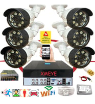 6 lı Araç İnsan Yüz Tanımalı Hareket Algılayan 5 MP Lens 8 Warm Led Gece Renkli Kamera Seti 2308W