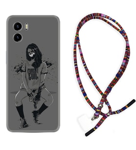 Vivo Y15S Y32 Y33S Y51 Y53S Kılıf Boyun Asklı Rasta Silikon Purest Evil 1627