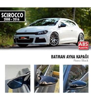 Drs Tuning Scirocco Uyumlu 2008 Sonrası Batman Yarasa Ayna Kapağı (Parlak Siyah)