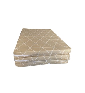 Katlanır Yer Yatağı Sünger Yatak Krem Piramit 80x180 Cm-6 Cm Tek Kişilik