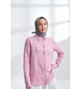 NOIRE DESEN TWİLL İPEK EŞARP - 4303 (Füme)