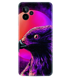 General Mobile GM 24 Pro Kılıf Silikon Desen Özel Seri Red Eagle 1752