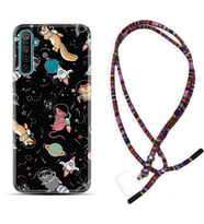 Realme 5i 5 Pro 6i 7 Pro 8 Kılıf Boyun Asklı Rasta Silikon Planet Animals 1771