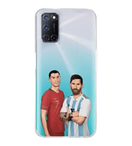 Oppo A52/A72/A92 Uyumlu Cristiano Ronaldo & Lionel Messi Tasarımlı Şeffaf Telefon Kılıfı