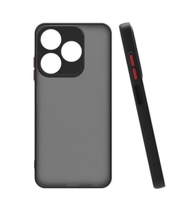 Coverzone Tecno Spark 10C ile uyumlu K?l?f Hux Kapak ??k ve Dekoratif Model Toz Kir ve Darbelere Kar?? Koruma Y�kseltilmi? Kenarlar ile Ekstra Koruma Siyah