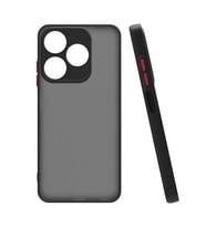 Coverzone Tecno Spark 10C ile uyumlu K?l?f Hux Kapak ??k ve Dekoratif Model Toz Kir ve Darbelere Kar?? Koruma Y�kseltilmi? Kenarlar ile Ekstra Koruma Siyah