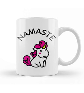 Namaste Unicorn Kupa Bardak Porselen