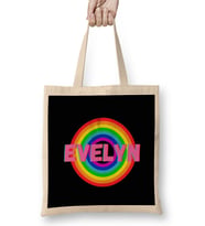 Evelyn -Name personalized Custom - vintage Retro Rainbow Style Design Gift Baby-Gift For Her Bez Çanta Uzun Saplı