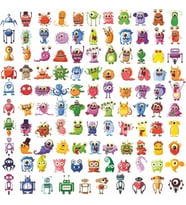 Virüs Sticker Set 60 Parça Telefon, Tablet, Defter, Laptop Sticker
