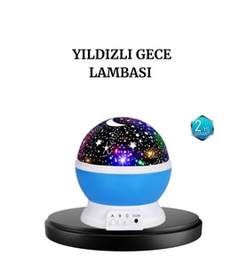 Mey İthalat® Renkli LED Gece Lambası 6 Işık Modlu Çocuk Odası Atmosfer Aydınlatma