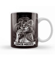 Santa Muerte Female Deity Satanic Mexican Dead Sugar Skull Kupa Bardak Porselen