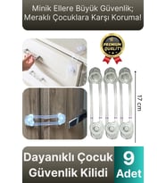 Yeni Ayarlanabilir Dolap Çekmece Kapağı Koruma Aparatı Bebek Çocuk Güvenlik Kilidi 9 Adet 17 Cm