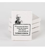 Thomas Edison Esprili Taş Buzdolabı Magneti