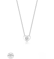 SWAROVSKİ TAŞLI  ZİRCONİA KALP 925 AYAR GÜMÜŞ KOLYE