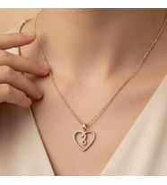 STİL İNCİSİ/XUPING JEWELRY KALPLİ SONSUZ ZİRKON TAŞLI MODEL KOLYE (Altın Rengi)