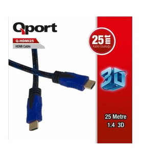 QPORT Q-HDMI253 25metre HDMI Kablo 2.0 4K Altın Uç