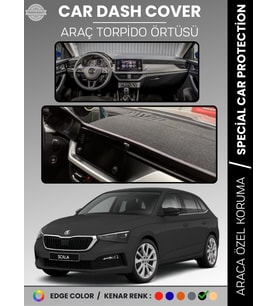 SKODA SCALA (2019-2024) Torpido Örtüsü Ön Göğüs Halı Torpido Koruma Tam Uyum Kaymaz UV Koruma