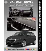 SKODA SCALA (2019-2024) Torpido Örtüsü Ön Göğüs Halı Torpido Koruma Tam Uyum Kaymaz UV Koruma