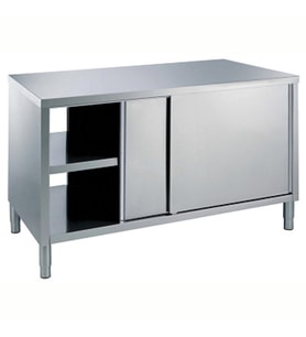 Electrolux Professional Dolaplı Çalışma Tezgahı, Pass-thru, 1 Ara Raf Ve 4 Kapılı - 1200 Mm MTND1200PN